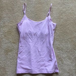 Pink Camisole Tank Top Built-In Bra